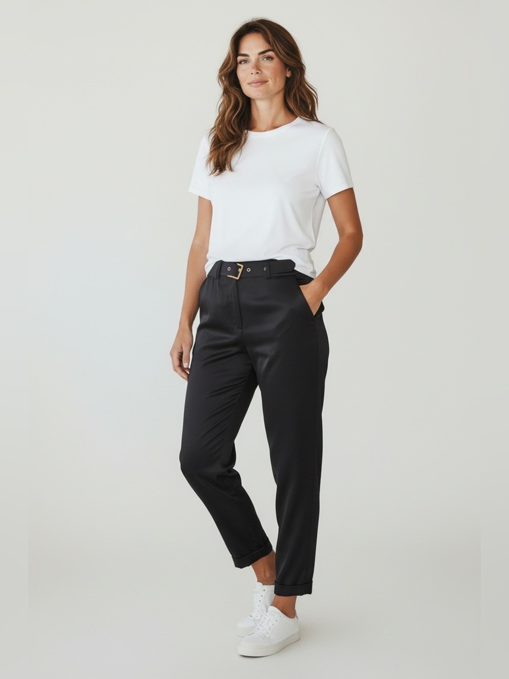 Michael Kors Women’s Belted Black Pants Size Medium NWT